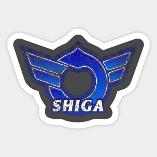 Shiga Prefecture Japanese Symbol Distressed Sticker